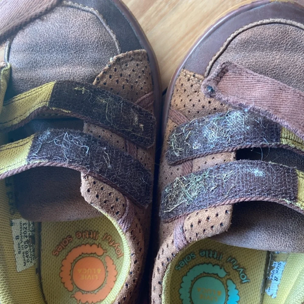 Livie & Luca Rake Eco Sneaker Toddler 8 Brown Velcro - Picture 6 of 11